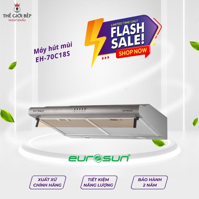 Máy hút khử mùi âm tủ Eurosun EH-70C18S