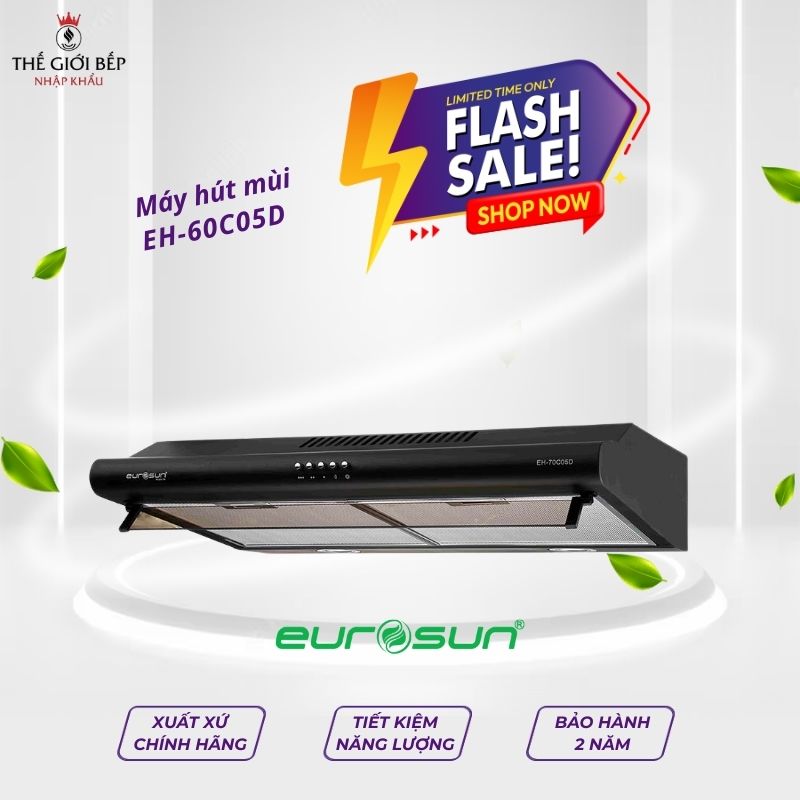 Máy hút khử mùi âm tủ Eurosun EH-60C05D