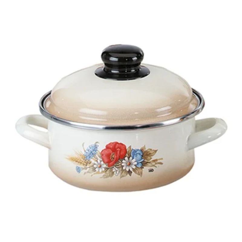 Nồi từ tráng men hoa  ELO Kornblume loại thấp - 24cm