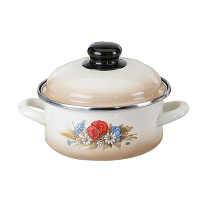 Nồi từ tráng men hoa  ELO Kornblume loại thấp - 16cm