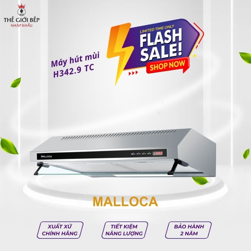 Máy hút khói khử mùi Malloca H342.9 TC