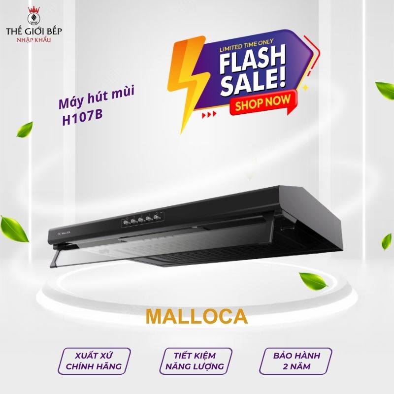 Máy hút khói khử mùi Malloca classic H107B