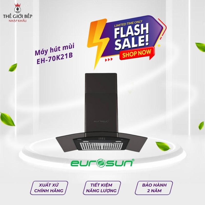 Máy hút khử mùi áp tường Eurosun EH-70K21B