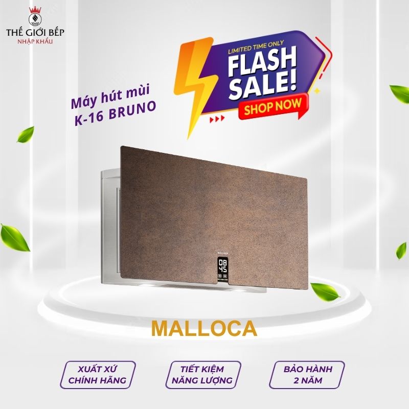 Máy hút khói khử mùi Malloca TIME K-16 BRUNO
