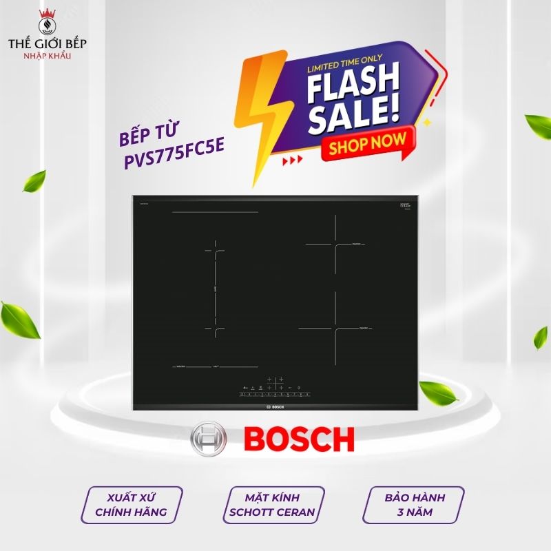 Bếp từ Bosch PVS775FC5E , 4 vùng nấu